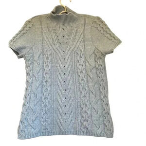 Miss Selfridge,  baby blue short sleeve sweater, size 4 GUC